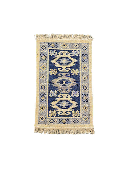 Kotonia Home Wohnzimmer Teppich Rechteckig Blau 60x90cm