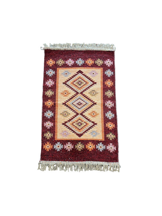 Kotonia Home Kotonia Home Wohnzimmer Teppich Rechteckig Burgundisch 60x90cm