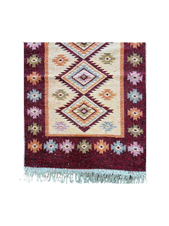 Kotonia Home Kotonia Home Wohnzimmer Teppich Rechteckig Burgundisch 60x90cm