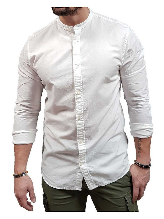 Langärmlig Hemd White