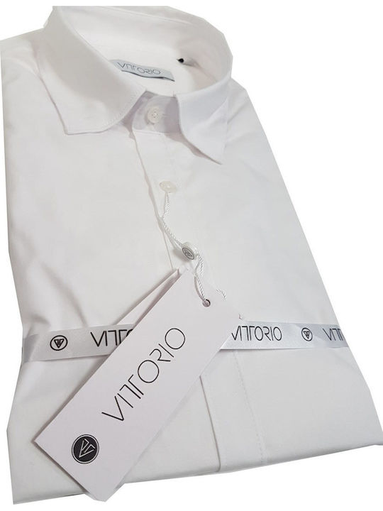 Langärmlig Hemd White
