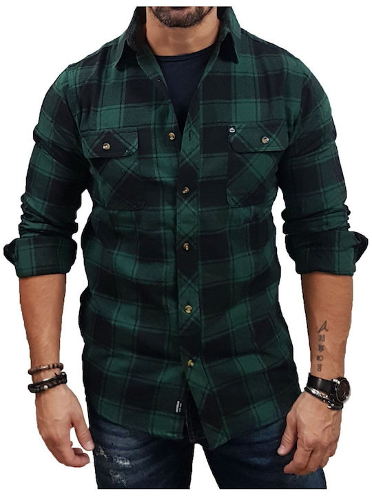 Langärmlig Flanell Hemd Geprüft Plaid