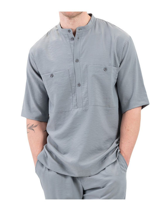 Дълъг Ръкав Overshirt с Прекалено Голяма Линия Sky
