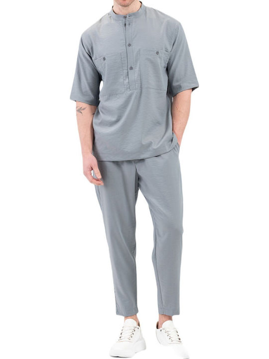 Дълъг Ръкав Overshirt с Прекалено Голяма Линия Sky