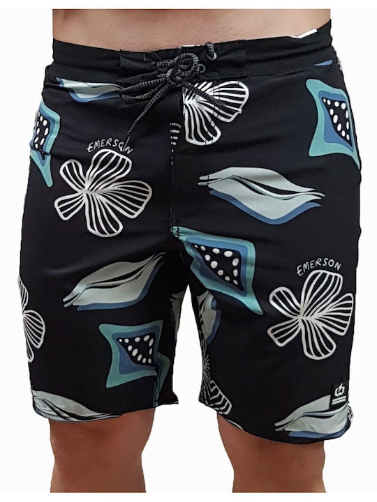 Herren Badebekleidung Bermuda Schwarz mit Mustern