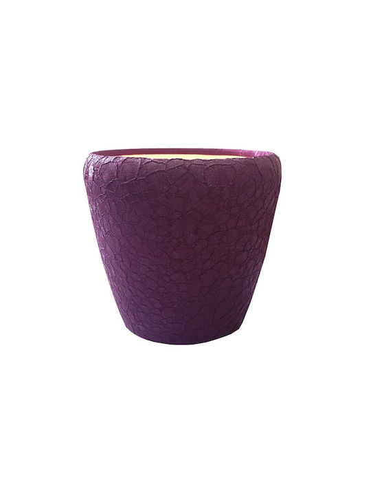 Flowerpot Γλάστρα Πήλινη Μωβ