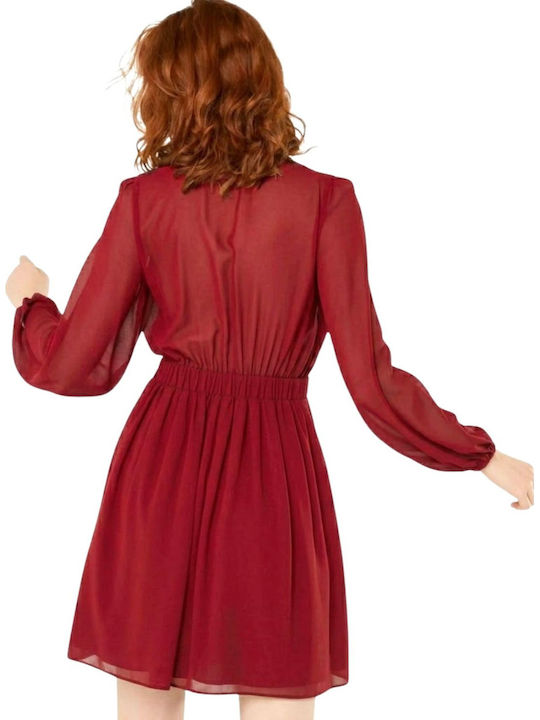 Naf Naf Madane Women's Red Flared Dress M