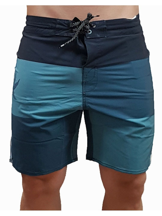 Herren Badebekleidung Shorts Petrol mit Mustern