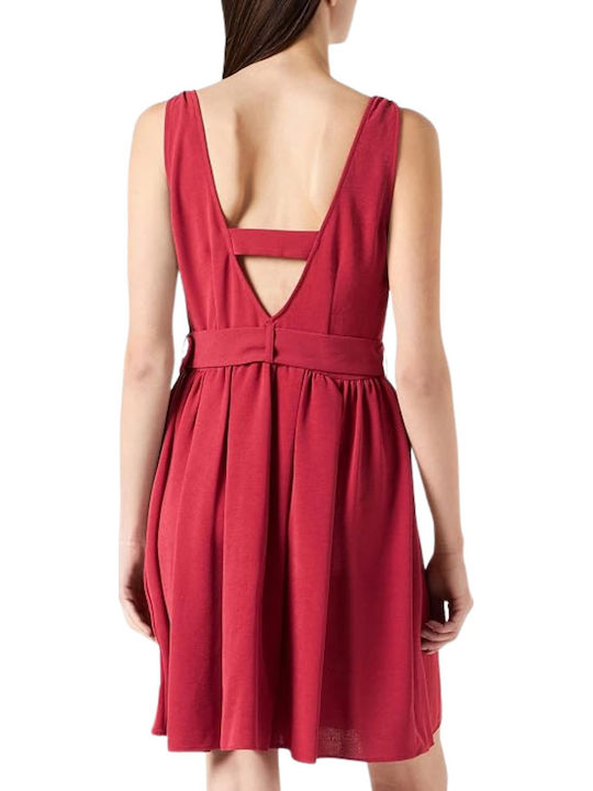 Naf Naf Stelle Damenkleid Mit Dickem Träger Rote Sommer Xxs