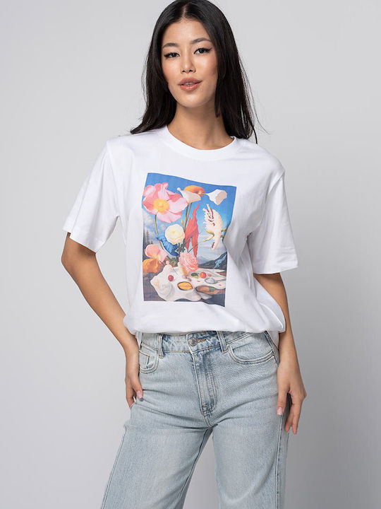 Devon Tricou Damă Alb