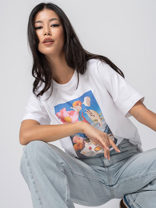 Devon Tricou Damă Alb