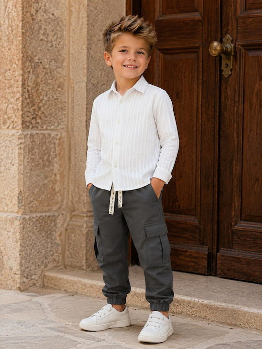 Kids Cargo Trousers Gray