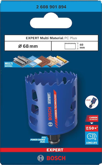 Bosch Пила за отвори Карбиден Dry Cut с Диаметър 68mm за Дърво, Метал, Плочка и Пластмасово