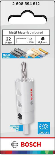 Bosch Пила за отвори Multi Material Dry Cut с Диаметър 22mm за Дърво, Метал и Пластмасово