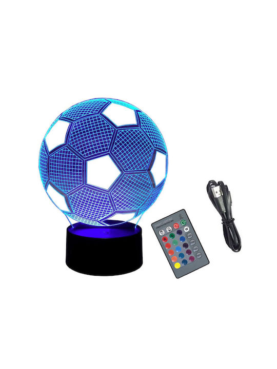 Decorative LED RGB 3D Illusion Lamp 3x3cm
