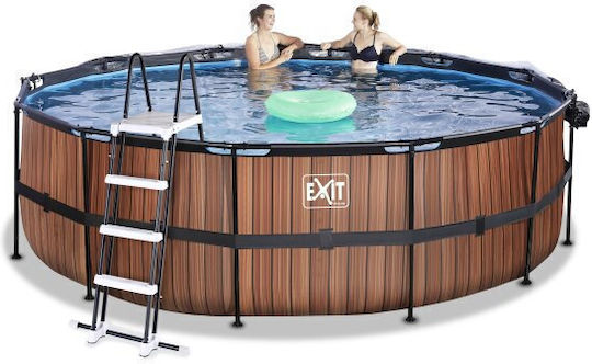 Exit Toys Runde Schwimmbecken Holz 450x122cm Braune