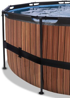 Exit Toys Runde Schwimmbecken Holz 450x122cm Braune