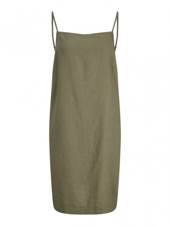 Summer Midi Dress Khaki