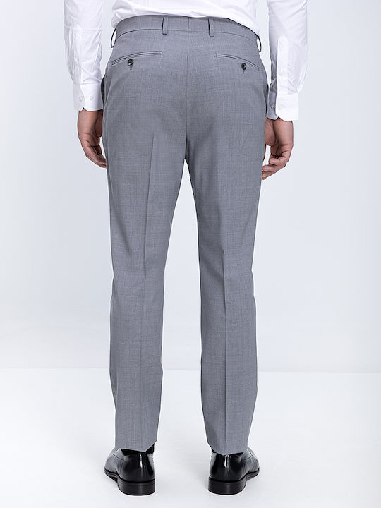 Elastic Trousers in Slim Fit Grey