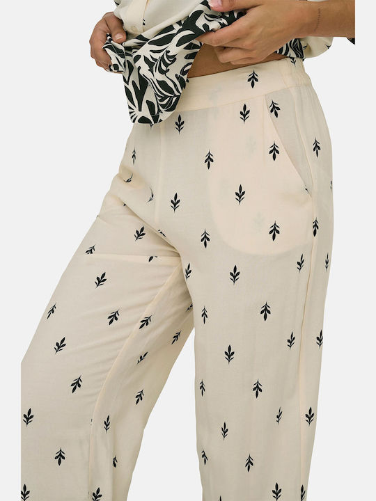 Damen Stoffhose Beige