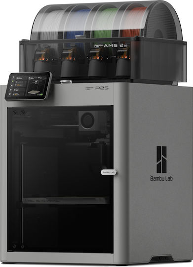 Bambu Lab P1S AMS Multicolor Standalone 3D Printer with Wi-Fi Connection and Card Reader