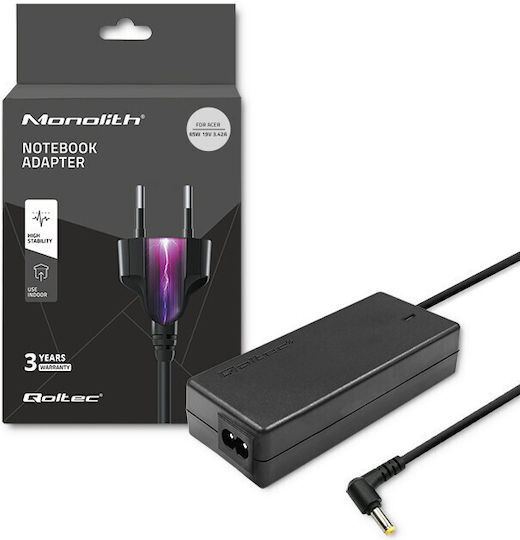 Qoltec Laptop Charger 65W 19V 3.42A for Acer without Power Cable