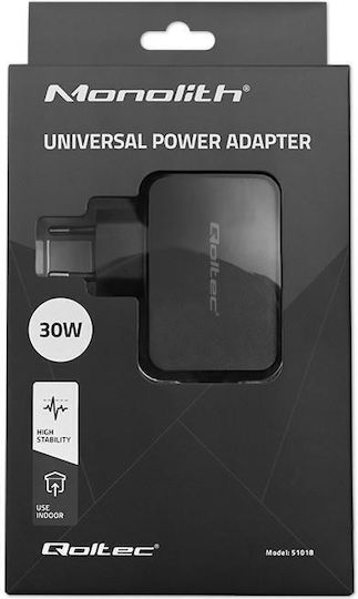 Qoltec Universal Încărcător Laptop 30W 12V