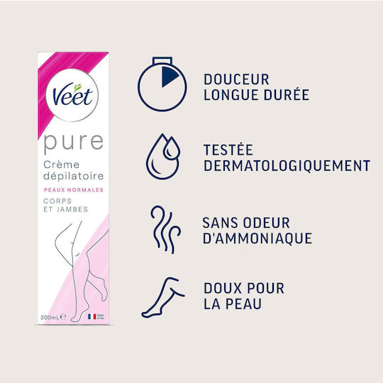 Veet Pure Комплект за депилация за Тяло и Крака 200ml