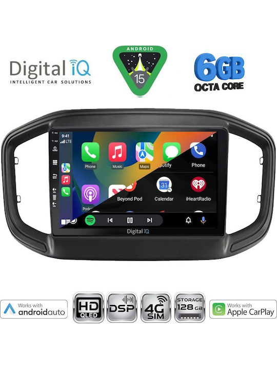 Digital IQ Car Audio System for Fiat Strada Bluetooth USB WiFi GPS Apple CarPlay Android Auto with 9" Touch Screen