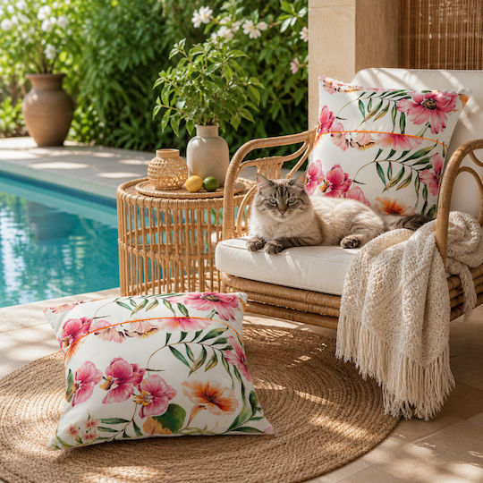 Kotonia Home Μαξιλάρι Καναπέ από 100% Βαμβάκι Πολύχρωμο 50x50εκ.