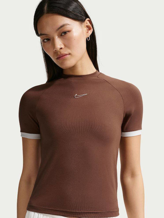 Nike Women's Blouse Light Chocolate