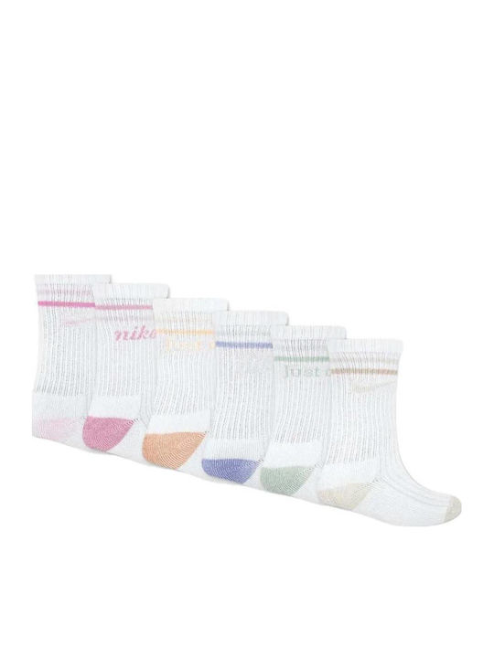 Nike Kids' Socks Super Soft Marl Micro White 6 Pairs
