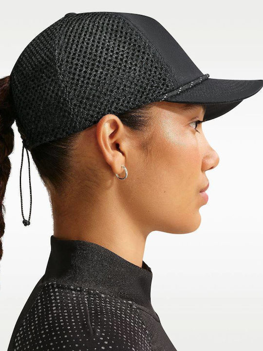 Io8269-010 Nike Pro Dri-fit Unstructured Run Cap Black Reflective Silver Color