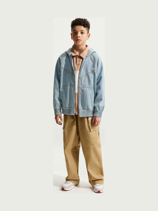 Kids Sports Jacket with Hood Light Blue