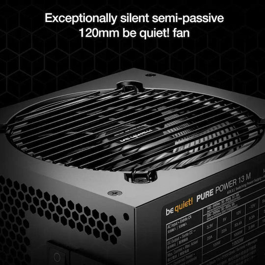 Be Quiet Pure Power 13 M 750W Black Computer Power Supply Full Modular 80 Plus Gold