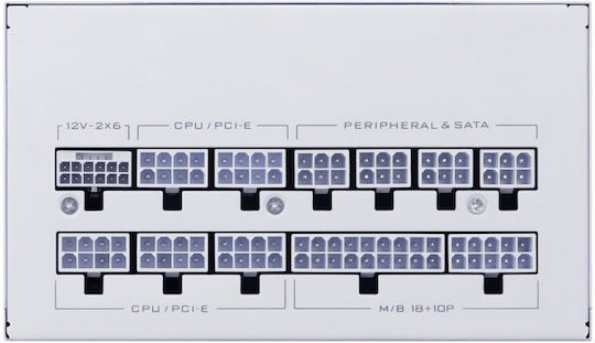 Lian Li SX1200P ATX3.1 1200W Weiß Computer-Netzteil Vollständig modular 80 Plus Platin