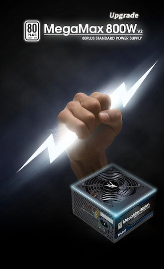 Zalman MegaMax ZM700TXII 800W Μαύρο Τροφοδοτικό Υπολογιστή Full Wired 80 Plus Standard