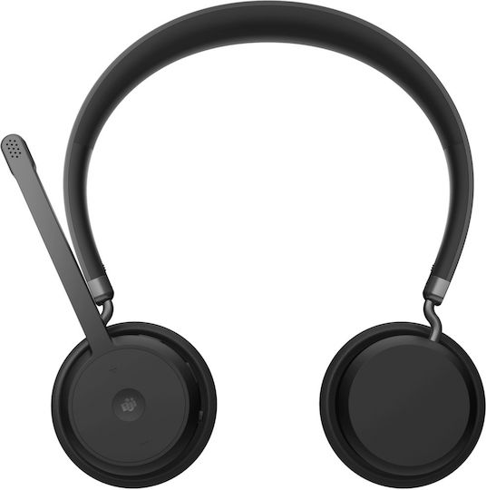 Lenovo Wireless VoIP Headset Teams Auf dem Ohr Multimedia-Headsets mit Mikrofon und Verbindung Bluetooth / USB-A in Schwarz Farbe