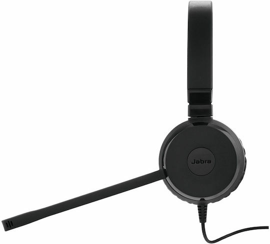 Jabra Evolve 30 II Duo On Ear Multimedia Ακουστικά με μικροφωνο και σύνδεση 3.5mm Jack