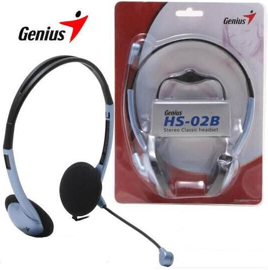 Genius On Ear Multimedia Headphone with Microphone 3.5mm Jack Blue 31710037100