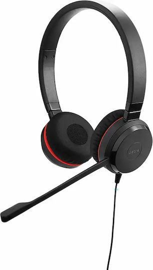 Jabra Evolve 30 II Duo On Ear Multimedia Ακουστικά με μικροφωνο και σύνδεση 3.5mm Jack