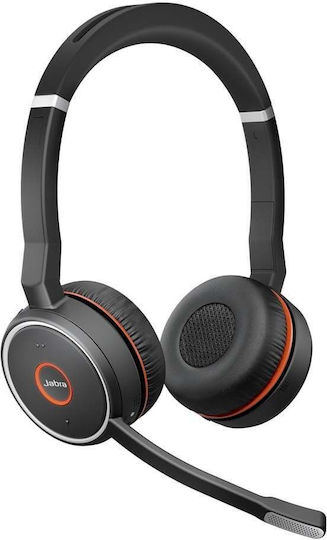 Jabra Evolve 75 SE Link 380a MS Stereo Drahtlos Auf dem Ohr Multimedia-Headsets mit Mikrofon und Verbindung Bluetooth in Schwarz Farbe
