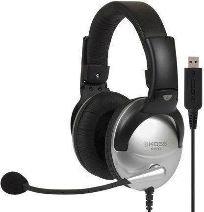 Koss SB45 Auf dem Ohr Multimedia-Headsets mit Mikrofon und Verbindung USB-A in Schwarz Farbe