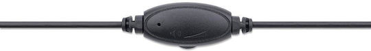 Manhattan Mono On Ear Multimedia Ακουστικά με μικροφωνο και σύνδεση USB-A 179874