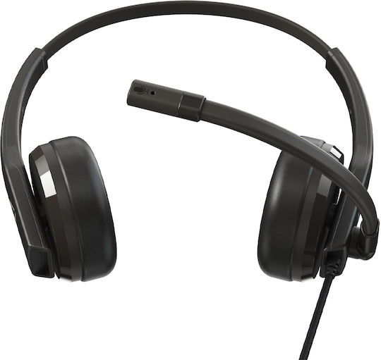 Creative HS-230 Auf dem Ohr Multimedia-Headsets mit Mikrofon und Verbindung 3,5 mm Klinke / USB-A in Schwarz Farbe
