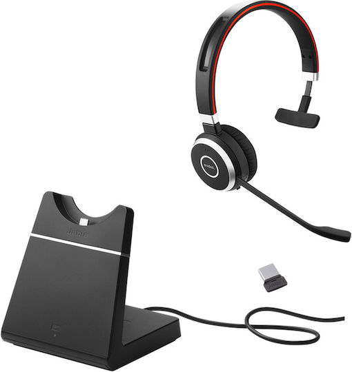 Jabra Evolve 65 SE UC Mono Ασύρματα On Ear Multimedia Ακουστικά με μικρόφωνο και σύνδεση Bluetooth
