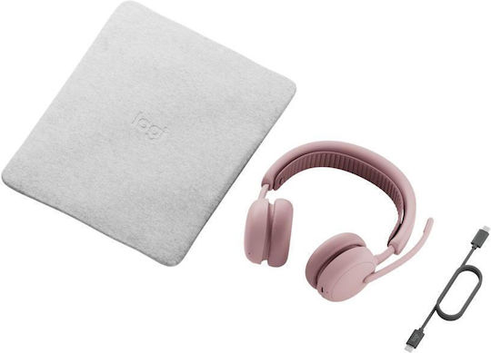 Logitech Zone 2 ES Wireless On Ear Multimedia Headset with Microphone and Bluetooth / USB-C Connectivity in Pink Colour