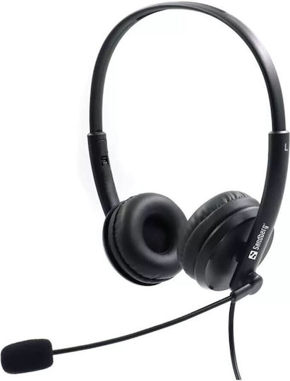 Sandberg USB Office Headset Saver On Ear Multimedia Headphone with Microphone USB-A