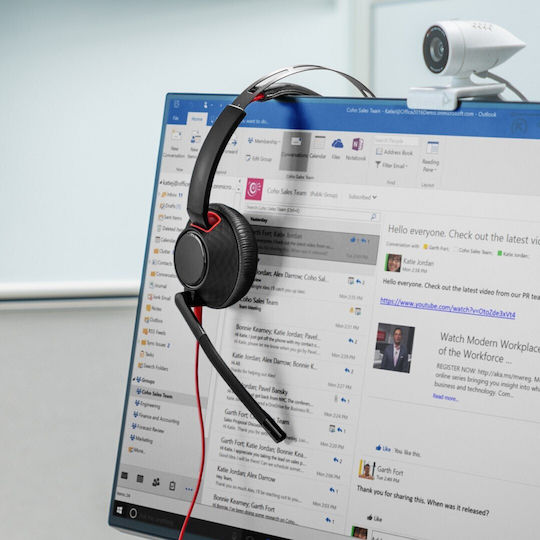 Poly Blackwire 5220 On Ear Multimedia Headphone with Microphone USB-C