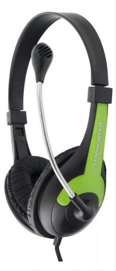 Esperanza EH158 On Ear Multimedia Ακουστικά με μικροφωνο και σύνδεση 3.5mm Jack σε Πράσινο χρώμα